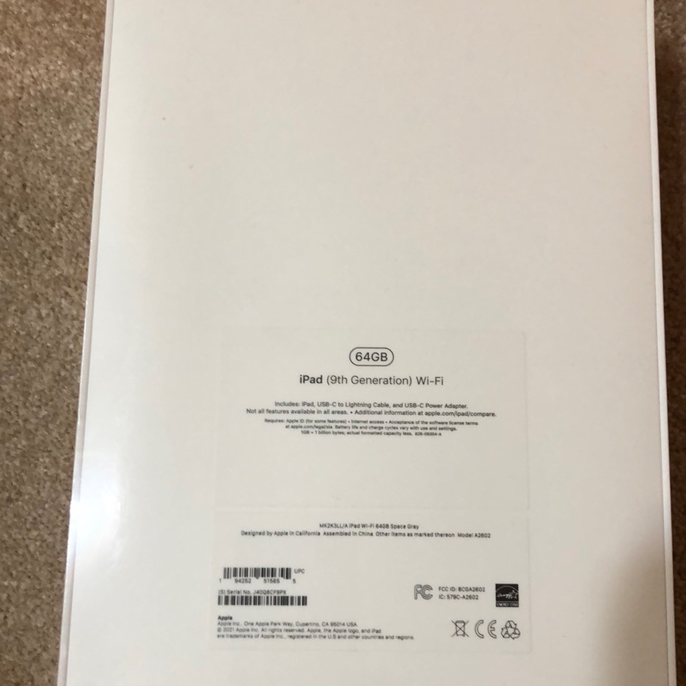 iPad 9th Generation. Brand new and sealed in original package
